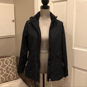 Casall Black Raincoat/Rainjacket/Windbreaker